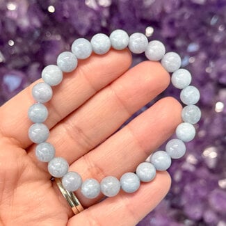 Dark Blue Chalcedony Bracelets - 8mm