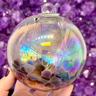 Aura Purple and Burgundy Specula Spirit Friendship Gazing Watch Wizard Kugel Witch Balls - Small 4"x 4"