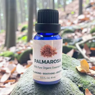 Palmarosa Organic Essential Oil - 15ml, 0.5oz - Earth's Elements
