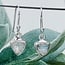 Rainbow Moonstone Earrings - Dangle Drop Triangle Faceted - Double Bezel Set Sterling Silver