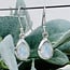 Rainbow Moonstone Earrings - Dangle Drop Teardrop Pear Faceted - Bezel Set Sterling Silver