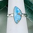 Golden Hill Turquoise Rings - Size 5 Angeled Triangle (Free Form) - Bezel Set Sterling Silver
