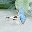 Golden Hill Turquoise Rings - Size 5 Angeled Triangle (Free Form) - Bezel Set Sterling Silver