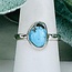 Golden Hill Turquoise Rings - Size 8 Angeled Triangle (Free Form) - Bezel Set Sterling Silver