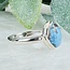 Golden Hill Turquoise Rings - Size 8 Angeled Triangle (Free Form) - Bezel Set Sterling Silver