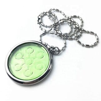 Energia Cuantica Bio Disc Scalar Energy Pendant Necklaces - Ionic Power Bioglass Bioactive Bioenergy EMF Block Mini Chi Pendants Stainless Steel