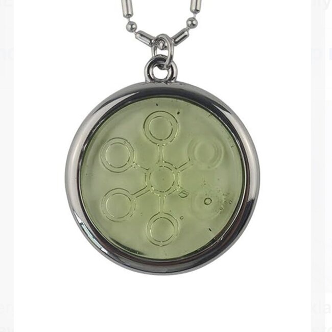 Energia Cuantica Bio Disc Scalar Energy Pendant Necklaces - Ionic Power Bioglass Bioactive Bioenergy EMF Block Mini Chi Pendants Stainless Steel