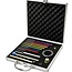 Tuning Forks (Set of 10) - Multicolored Chakra Reiki with Aluminum Case Activator & Strikers Frequency Hz Attuned