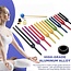 Tuning Forks (Set of 10) - Multicolored Chakra Reiki with Aluminum Case Activator & Strikers Frequency Hz Attuned