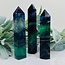 Rainbow Fluorite Tower Point Generator - XL Extra Large (6-7")