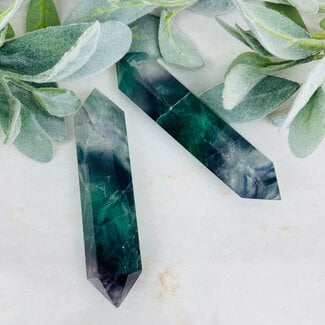 Rainbow Fluorite DT Double Terminated Points - Large 6-7"