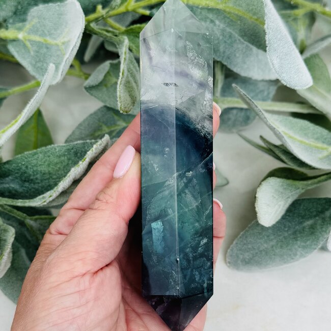 Rainbow Fluorite DT Double Terminated Points - Large 6-7"