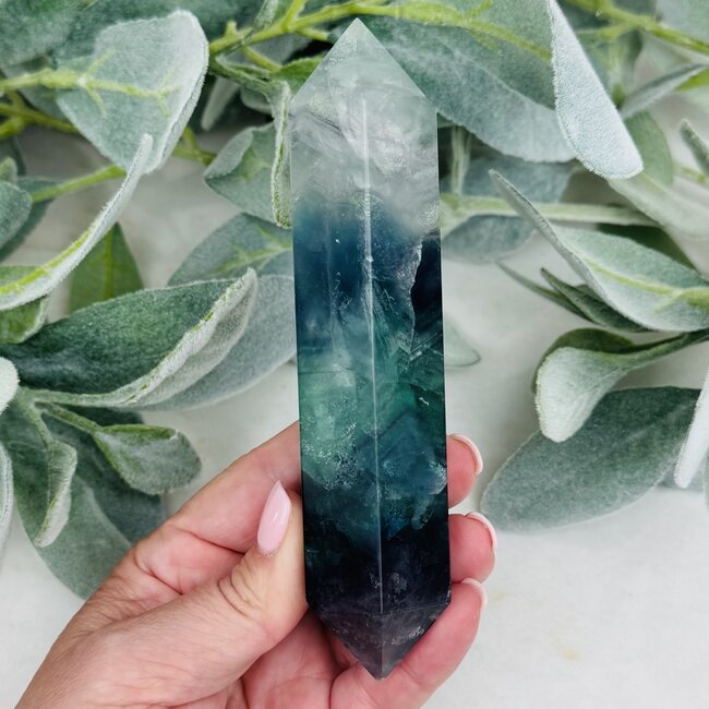 Rainbow Fluorite DT Double Terminated Points - Large 6-7"