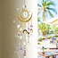 Suncatcher Sun Catcher with Gold Crescent Moon & Sun - Faceted Shapes - Window Mirror Prism Crystal