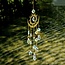 Suncatcher Sun Catcher with Gold Crescent Moon & Sun - Faceted Shapes - Window Mirror Prism Crystal