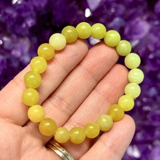 Lemon Jade Bracelets - 8mm Butter