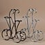 Black Metal Display Stand Holders - Holds 5 Spheres Orbs Globes Eggs Minerals Stands 6" Tall