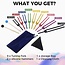 Tuning Forks Set Kit of 9 - Multicolored Metal Chakra Attuned Sound Therapy Black Bag Stricker Hammer