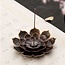Incense Burner Stick Holder - Lotus Flower 2" Bronze