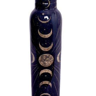 Lunar Cycle Copper Water Bottle (950ml) 32oz - Green and Yellow