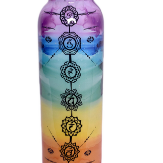 7 Seven Chakras Synergy Copper Water Bottle (950ml) 32oz - Multi Water Colored