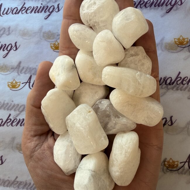 White Milky Petalite (Angelic Quartz Castorite) - Tumbled Smooth