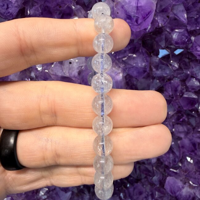 Stibnite in Quartz Bracelets - 8mm