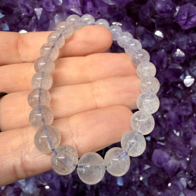 Stibnite in Quartz Bracelets - 8mm