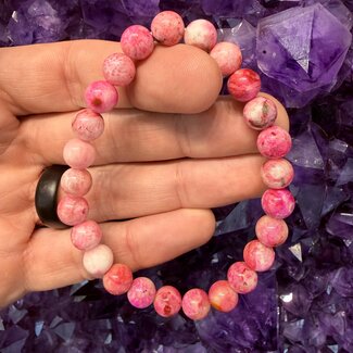 Pink Smithsonite Bracelet - 8mm