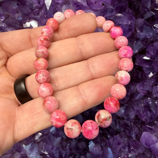 Pink Smithsonite Bracelet - 8mm