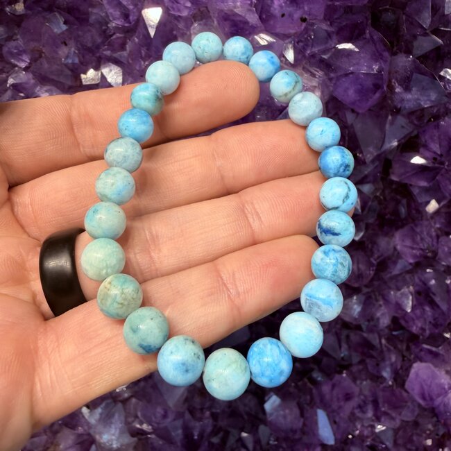 Blue Smithsonite Bracelet - 8mm