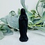 Black Obsidian Blessed Virgin Mother Mary - 4" Medium Figurine Carving