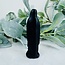 Black Obsidian Blessed Virgin Mother Mary - 4" Medium Figurine Carving