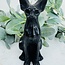 Black Obsidian Egyptian Shorthair Cat Kitten Kitty - 6" Large Animal Carving Figurine Statue