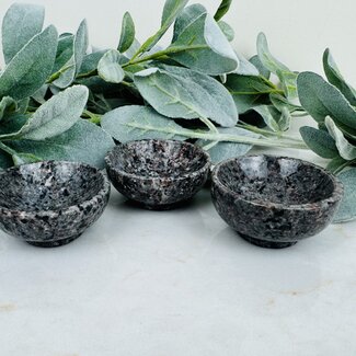 Yooperlite (Glowdalite Emberlite Flame Stone) Bowls Dish - 2.5" Jewerly Trinket Holder - Home Decor