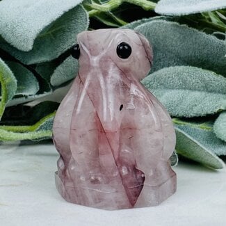 Fire Quartz (Red Hematoid Ferruginous) Octopus (Octopuses Octopi Octopodes) Medium - 2.25" Animal Carving Figurine