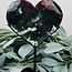Ocean (Sea Sediment) Jasper Hearts on Black Stand Pin - 8" Display Statement #2