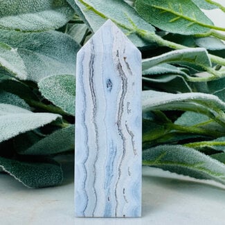Blue Lace Agate Obelisk - Tower Point Generator Medium 2-4"