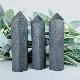 Shungite Towers Point Generator - Medium (2-4") Matte