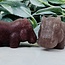 Purple Fluorite Hippos - 3" Medium Animal Carving Figurine Matte