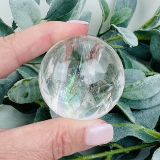 White Clear Azeztulite Spheres Orb Globe - 40-45mm