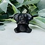 Silversheen Silver Sheen Obsidian Elephants - (Set of 3) Small 1.5" (Hear See Speak No Evil) Animal Figurine Carving