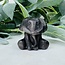 Silversheen Silver Sheen Obsidian Elephants - (Set of 3) Small 1.5" (Hear See Speak No Evil) Animal Figurine Carving