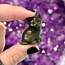 Goldsheen (Gold Sheen Golden) Obsidian Sitting Cats Kitten Kitty - Small 1" Animal Carving Figurine