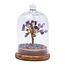Amethyst Bonsai Wishing Tree with Crystal Dome on Wood Base - 4-5" (Entire Piece) - Chips Gold Wire