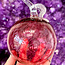 Pink with Leaf Crackled Specula Spirit Friendship Gazing Watch Wizard Kugel Witch Balls - Small 4"x 4"