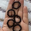 Black Obsidian Rings - Adjustable Beaded Stretch Gemstone