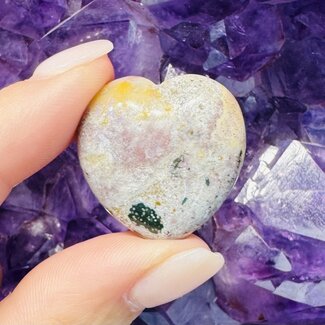 Ocean (Sea Sediment Marine) Jasper Hearts - Mini 1"