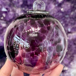 Purple Mosaic Specula Spirit Friendship Gazing Watch Wizard Kugel Witch Balls - Small 4"x 4"