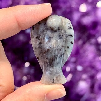 Kiwi Jasper (Amazon River Stone Sesame)  Angels - Small 1.5" Figurine Carving